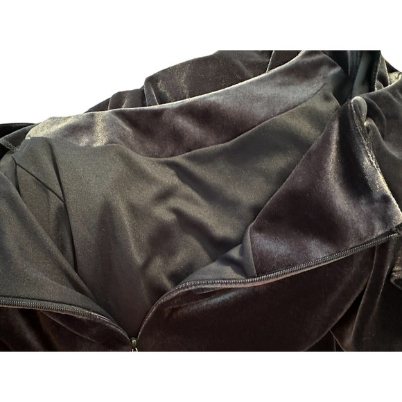 ELIZA J Women's Sheath Dress Blue Velvet Short Flutter Sleeves Lined Size 14 New - Picture 16 of 16